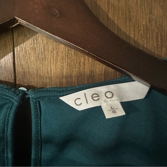 Cleo Teal Floral Lace Sleeveless Blouse Size Large Boho Cottagecore Party - Picture 12 of 13